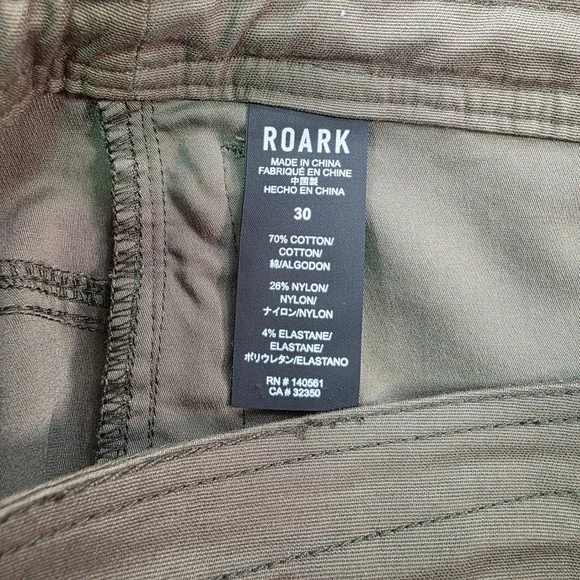 ROARK Layover 2.0 Shorts Mens Size 30 Olive Green Adventure Utility - Picture 5 of 7